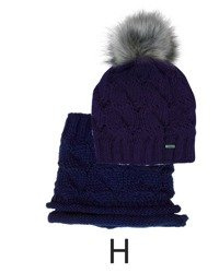 Schlauchschalkappe Pompon Schwarz