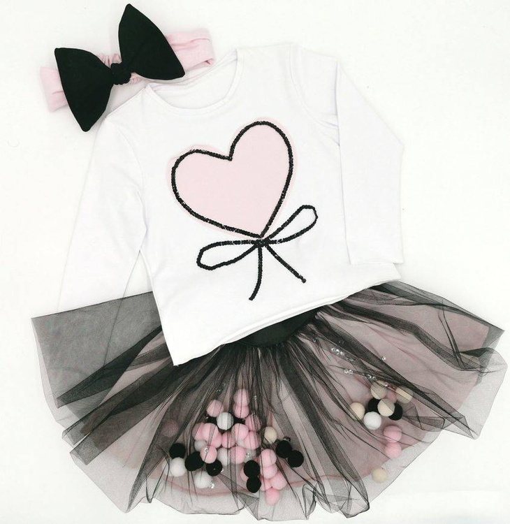Tulle Skirt with Pompons