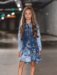 MashMnie Sukienka Acid Wash Blue