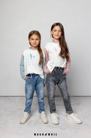 MashMnie Pinsel Langarm Bluse