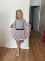 Tüllrock mit Pompons und Pailletten