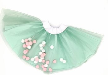 Tiulowa Spódniczka z Pomponami i Cekinami