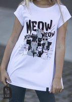 All For Kids Bluzka Meow Biel