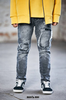 MashMnie Spodnie Jeans Szare