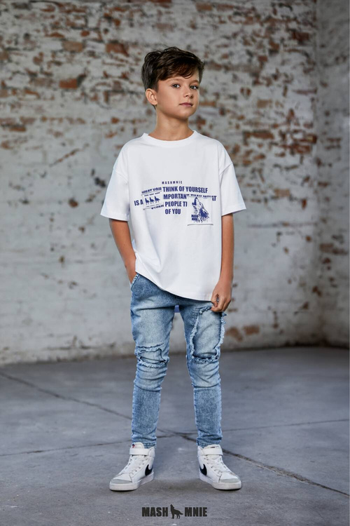 MashMnie Spodnie Jeans Niebieskie