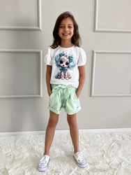 MałaMi T-shirt Aplikacja Pieska Biały