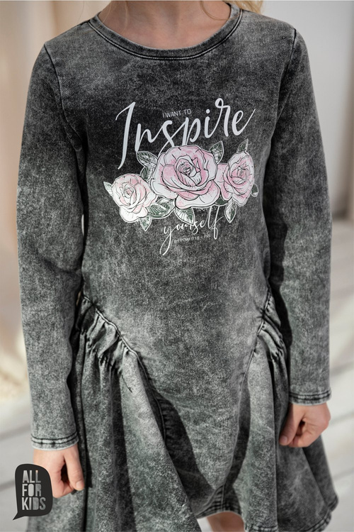 Kleid Jeans Grau