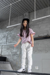 MashMnie Spodnie Wolf Kremowe