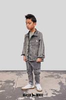 MashMnie Kurtka Jeansowa Szara