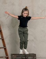 MashMnie T-shirt Gestreift Schwarz