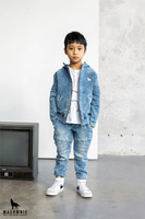 MashMnie Pants Acid Wash Blue 