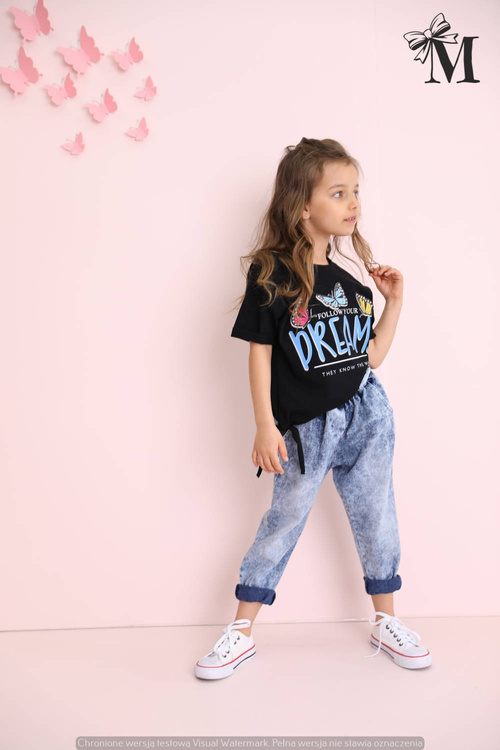 Jeanshose mit Pailletten