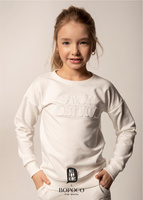 Cremefarbener Mädchen-Trainingsanzug