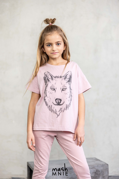 MashMnie Spodnie Wolf Róż