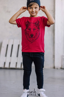 MashMnie T-shirt Wilk Czerwień