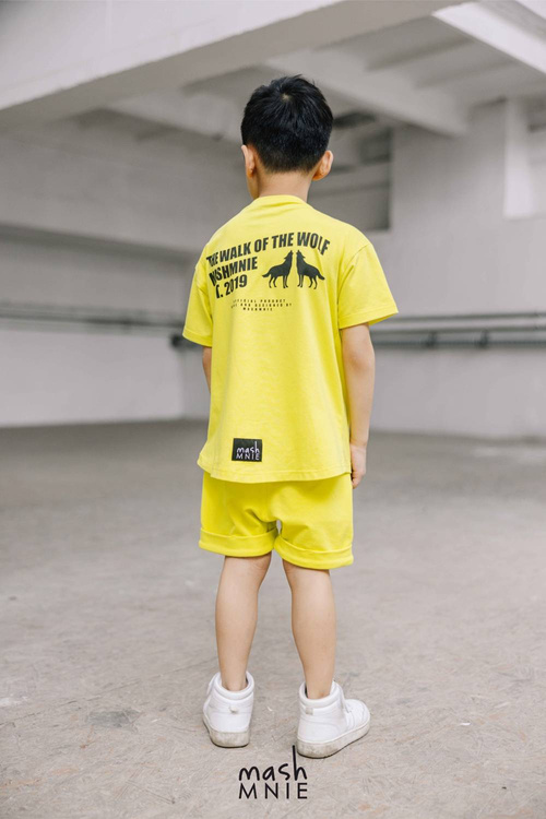 MashMnie Szorty Wolf Żółte