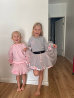 Tüllrock mit Pompons und Pailletten