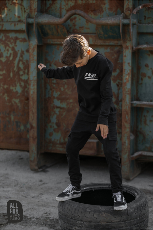 All For Kids Pants Black Pocket      