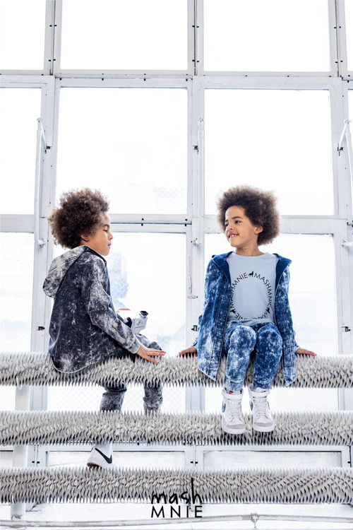 MashMnie Spodnie Wolf Soul Acid Blue 