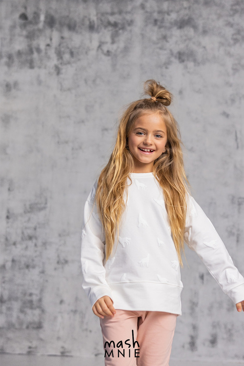 MashMnie Bluza Reglan Puff Kremowy