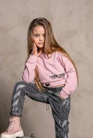 MashMnie Sweatshirt Crop Rosa