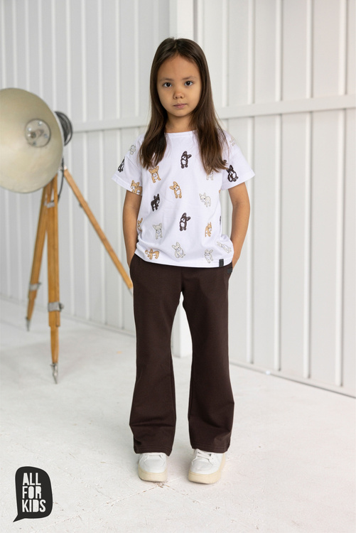 All Spodnie Szerokie/ Szwedy Brązowe