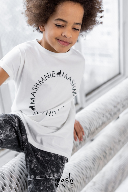 MashMnie T-shirt Wolf Soul Ecru