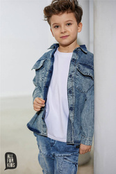 All For Kids Koszula Jeans Niebieska