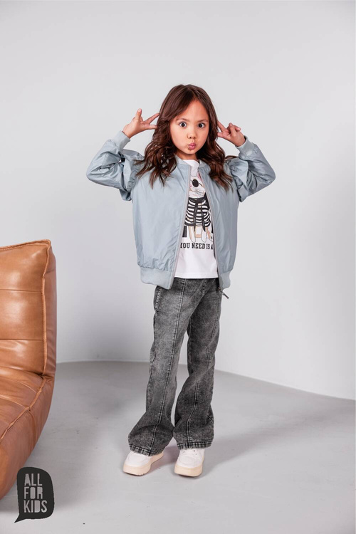 All For Kids Bluse Miau Weiß