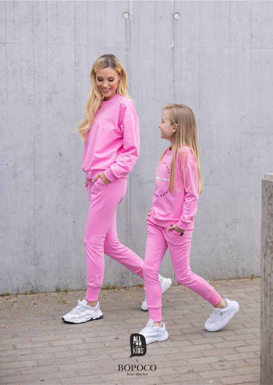 All For Kids Spodnie Dzianinowe Różowe
