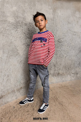 MashMnie Pants Acid Wash Blue