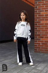 All For Kids Bluza Gwiazdki Biało Czarna