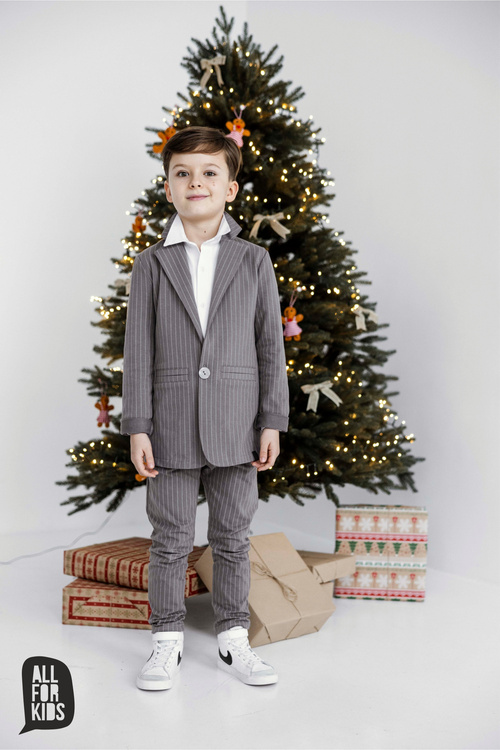 All For Kids Business Check Trousers