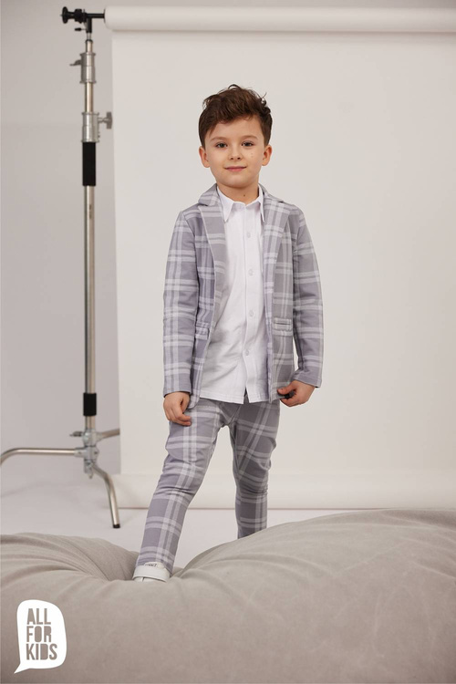 All For Kids Marynarka Boy Krata Szara