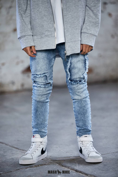 MashMnie Spodnie Jeans Niebieskie