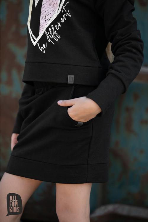 All for Kids Bluza Serce Czerń