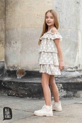 All For Kids Sukienka Boho Beż