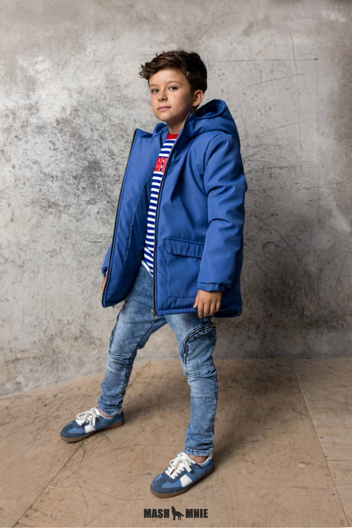 MashMnie Kurtka Wilk Niebieska Boys & Girls
