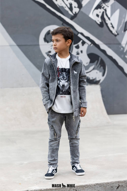 MashMnie Wild City T-shirt Wolf Śmietankowy