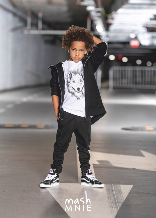 Hooded Sweatshirt WILD WOLF Black 
