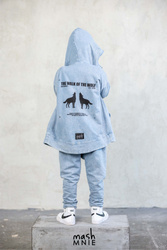 Bluza Z Kapturem Vintage Wash Niebieska