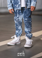 MashMnie Spodnie Acid Wash Blue 