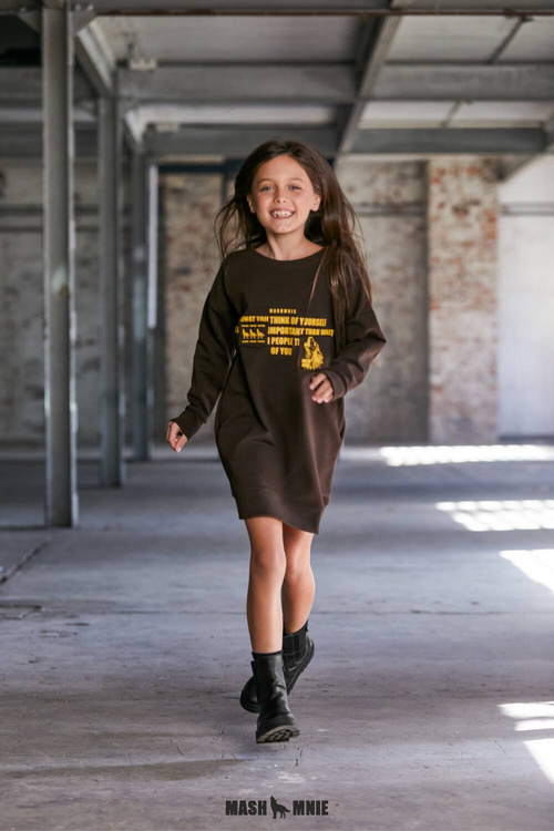 MashMnie Sukienka Wild Brązowa