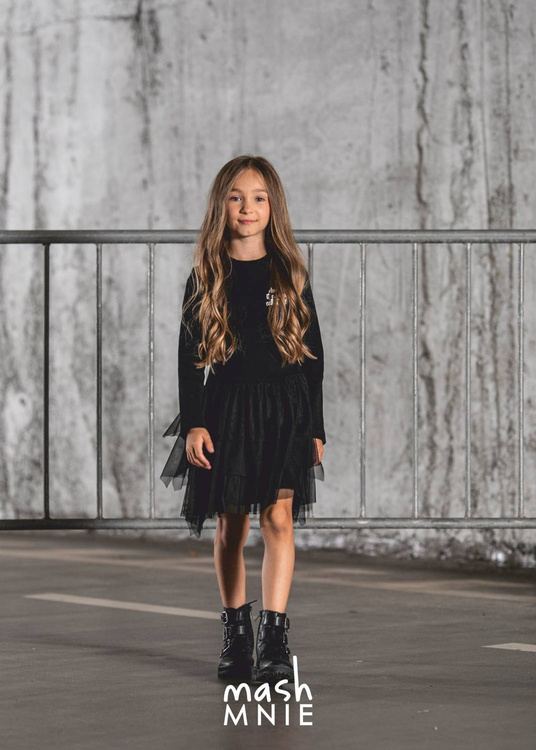 MashMnie Dress Blush Tulle Black