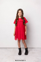 MashMnie Sukienka Tiul Czerwona