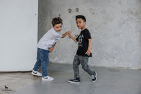 MashMnie Spodnie Boyfriendy Niebieskie