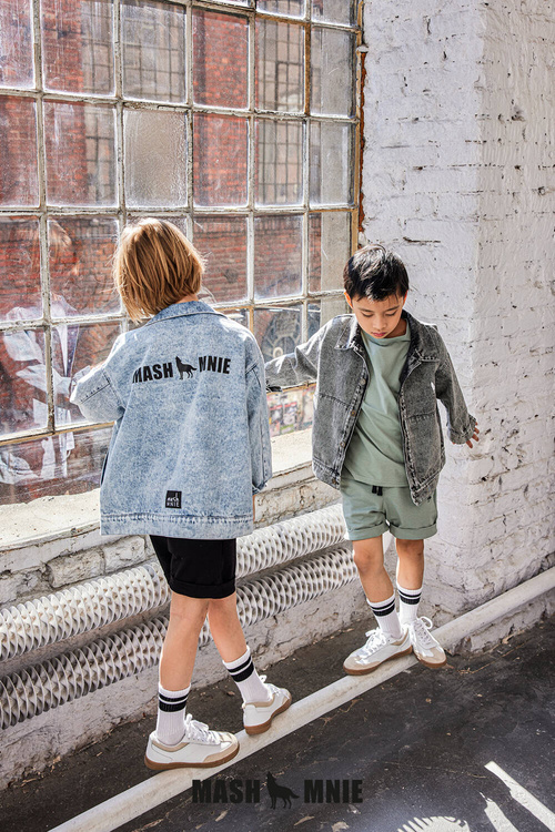 MashMnie Kurtka Jeansowa Szara