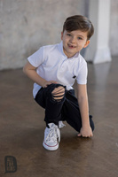 All For Kids Spodnie Czarne z Dziurami