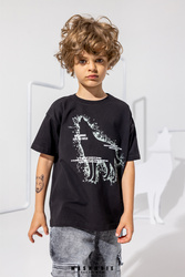 MashMnie Wild T-shirt Wolf Czarny