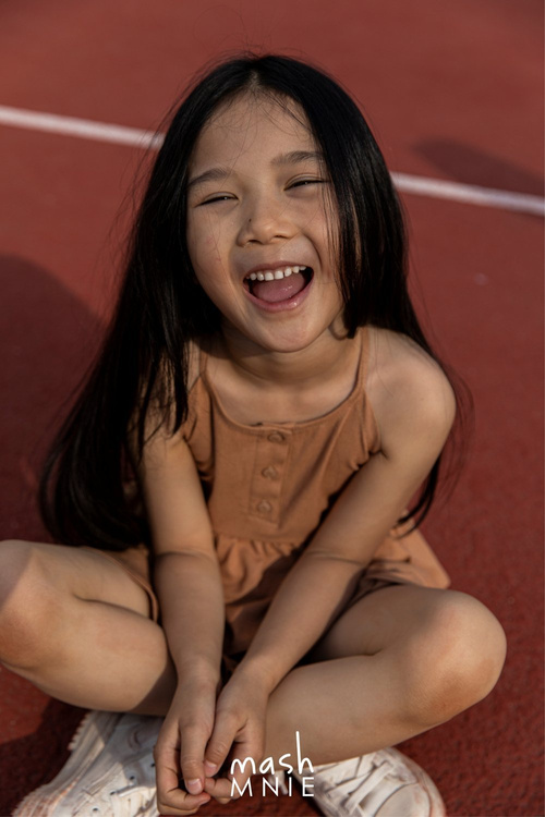 MashMnie Sukienka Falbanki Karmel